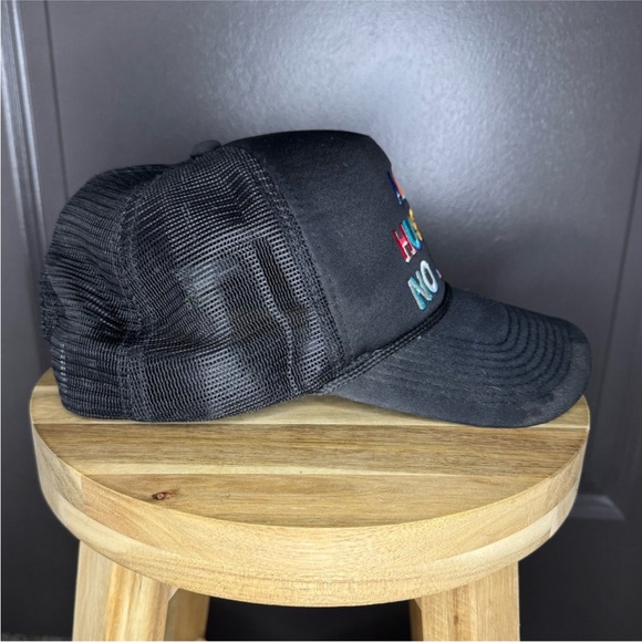 ✨✨ FIELD GRADE "ALL HUSTLE NO LUCK" Black Trucker Hat | Adjustable Snapback - Picture 4 of 9